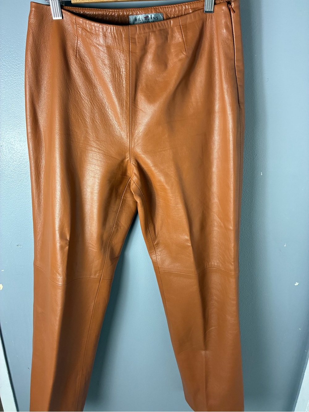 bill blass Tan/Cognac genuine Leather Trousers
